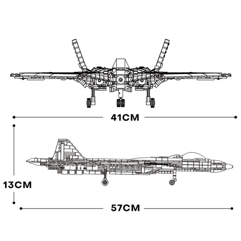 SU-57 Stealth Fighter | 1456pcs