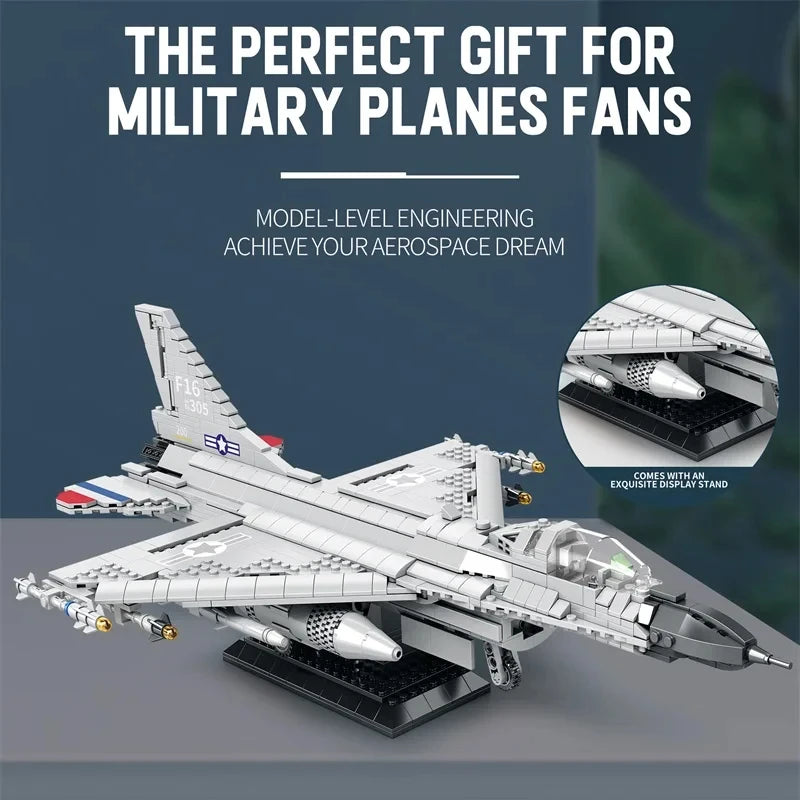 F-16 Fighter Jet | 1462pcs