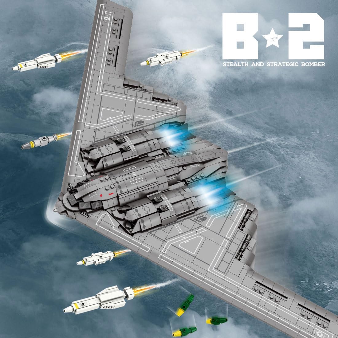 B2 Strategic Bomber | 2064pcs