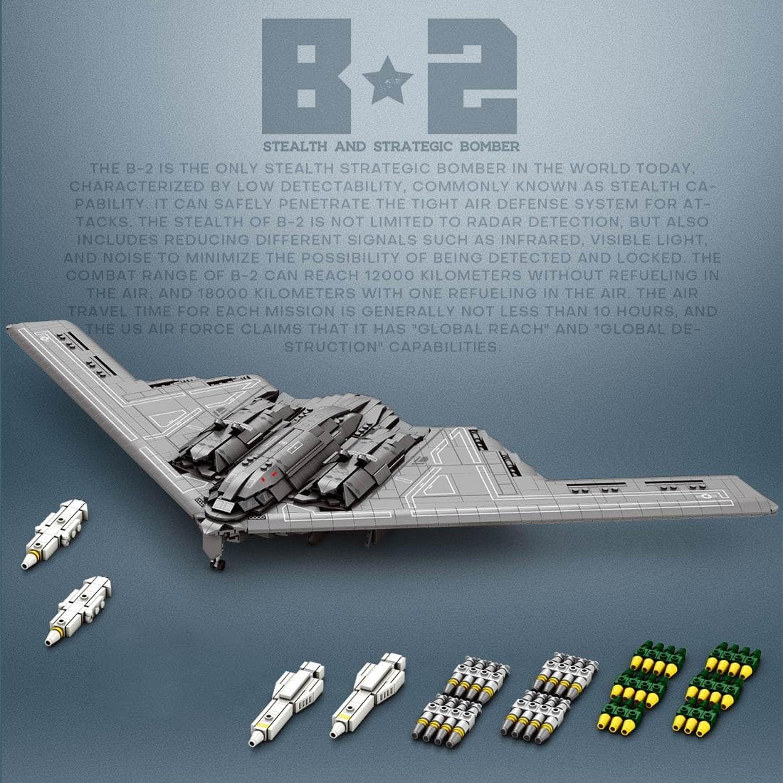 B2 Strategic Bomber | 2064pcs